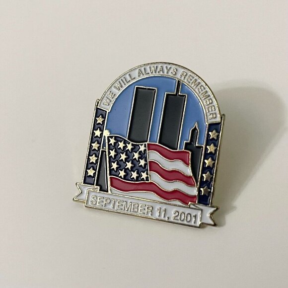 We Will Always Remember September 11th Commemorative Lapel Pin Twin Towers - Picture 2 of 10